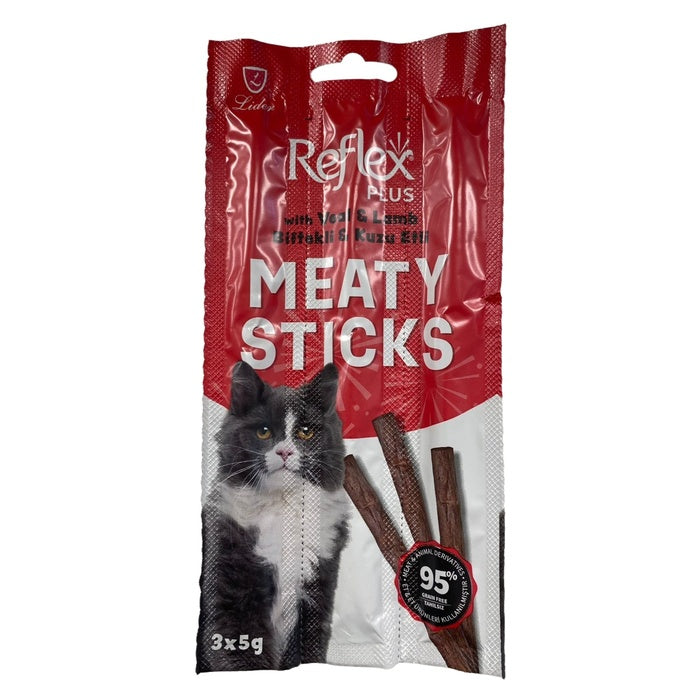 Yetişkin Kediler İçin Biftekli Ve Kuzu Etli Çubuk Ödülü 3x5 Gr