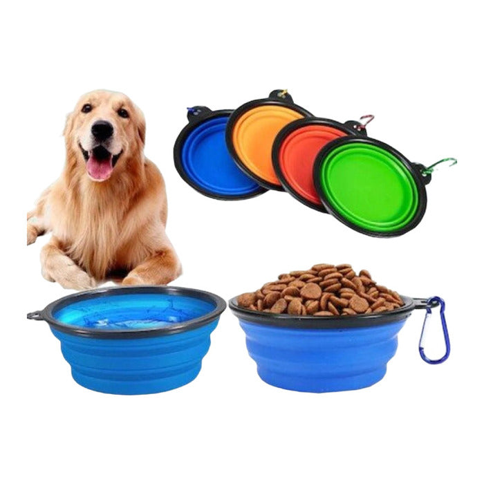 Katlanabilir Kedi Köpek Silikon Mama Su Kabı