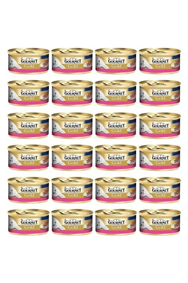 Gourmet Purina Gold Kıyılmış Sığır Etli Konserve Yetişkin Kedi Maması 24 x 85 G