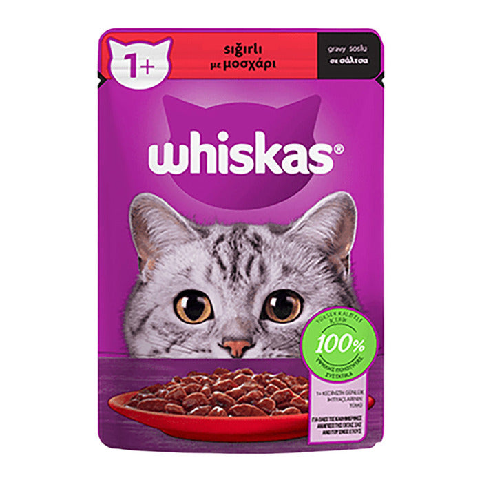 Mama Yaş Pouch Sos İçinde Sığır Etli Yetişkin Kedi 85 Gr