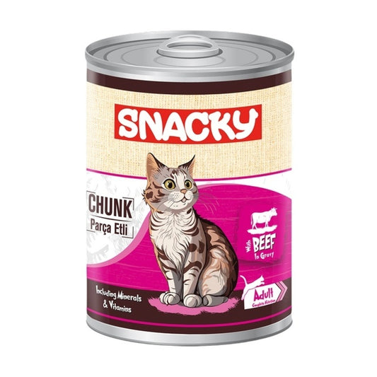 Snacky Biftek Yetişkin Kedi Konservesi 400gr
