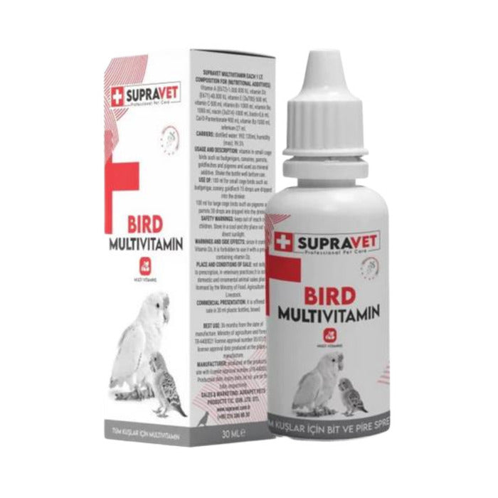 Kanarya, Papağan, Güvercin Ve Muhabbet Kuşları İçin Multivitamin Damla 30 Ml