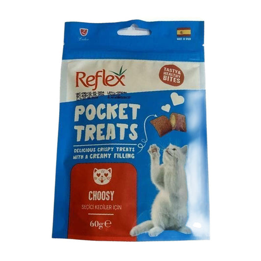 Pocket Treats Choosy Seçici Kediler İçin Tavuklu Kedi Ödülü 60 Gr