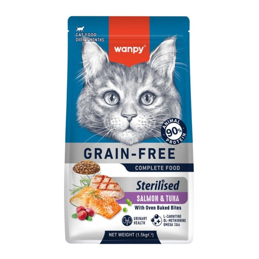 Tahılsız Somon & Tuna Kısırlaştırılmış Kedi Maması 1,5 Kg