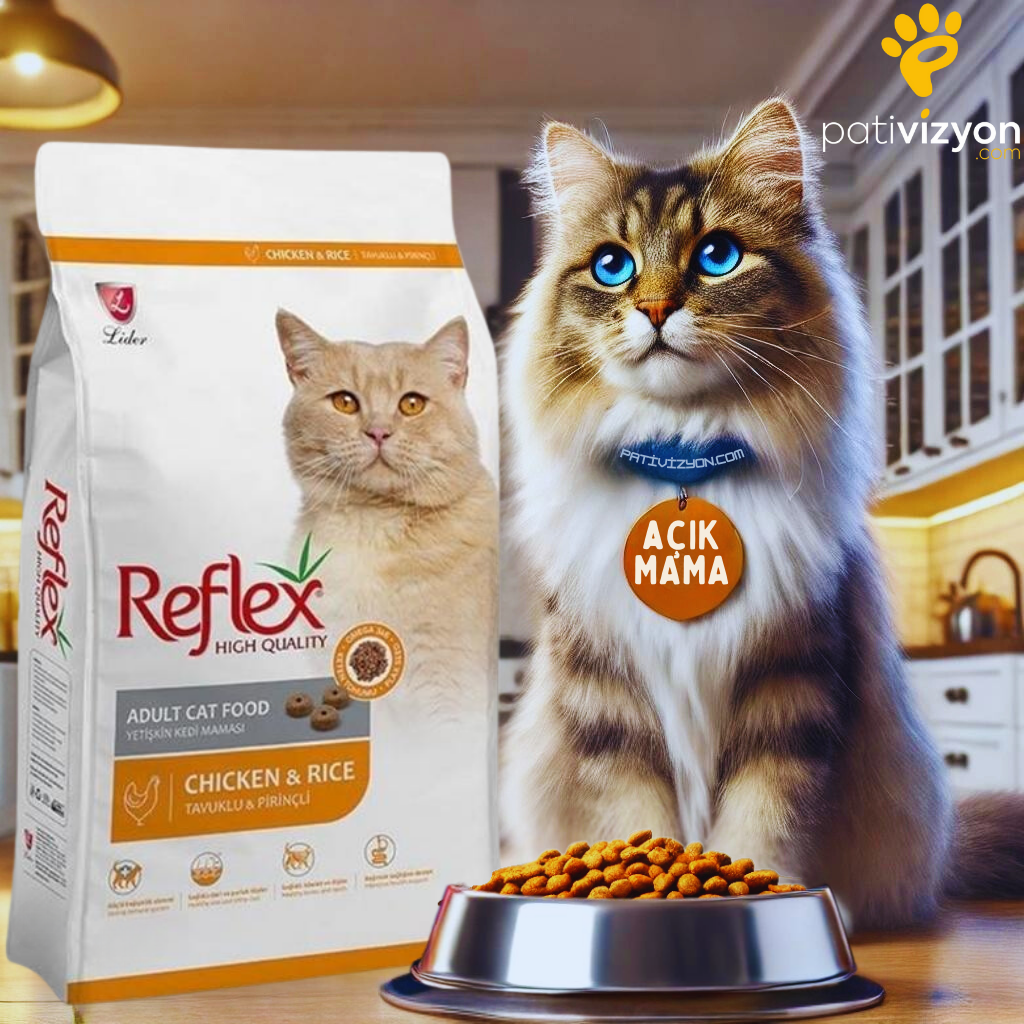 Reflex Tavuklu Pirinçli Yetişkin Kedi Açık Mama 1 kg